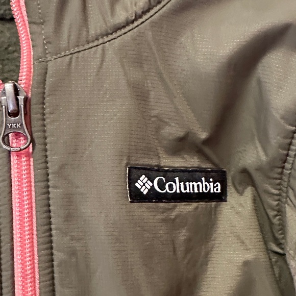 Columbia Olive and Pink Kids' Fleece Jacket - Picture 2 of 5